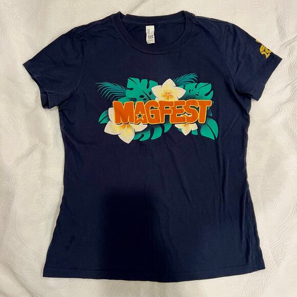 MAGfest 2020 T-shirt - 100% Cotton, Women's size Medium navy blue - Picture 1 of 9